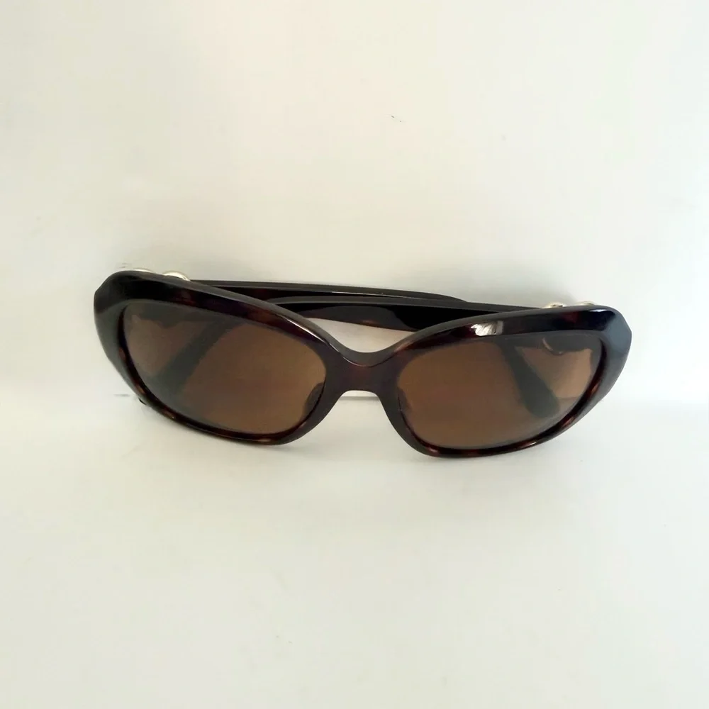 Marc Jacobs mmj306 Silver Heart Round Tortoise Shell Full Rum Sunglasses 54mm